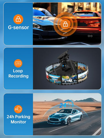 Mini Front and Rear Dash Cam 2.5K with Night Vision