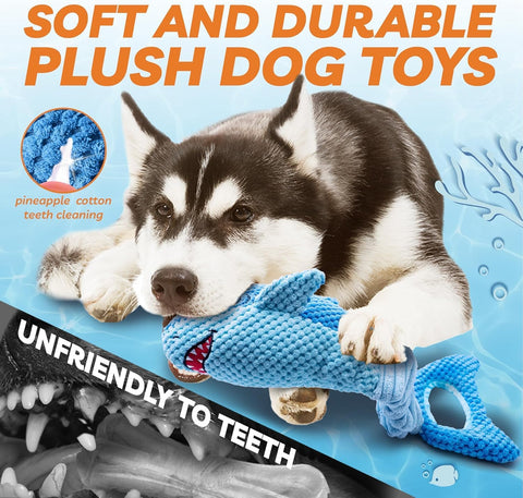 LEGEND SANDY Blue Shark Dog Toy