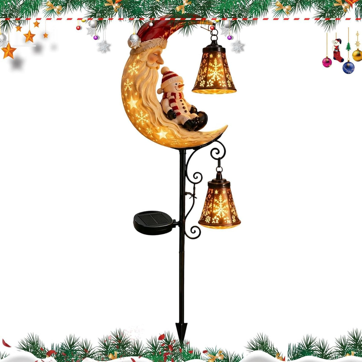 Solar Christmas Stake Lights - Waterproof Pathway Lighting, Holiday Decor