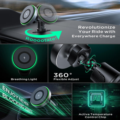 Hinyx 15W MagSafe Wireless Car Charger