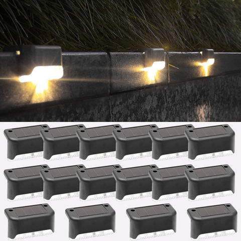 Pathway Lighting, 12 Pack Solar Lights for Chain Link Fence, Waterproof Chain Link Fence Lights Solar Powered with Adjustable Straps for Above Ground Pools, Garden, Patio (Black)