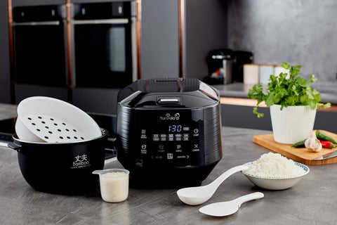 Yum Asia Bamboo IH Rice Cooker 1.5L – Ceramic Bowl & LED Touch – UK/EU