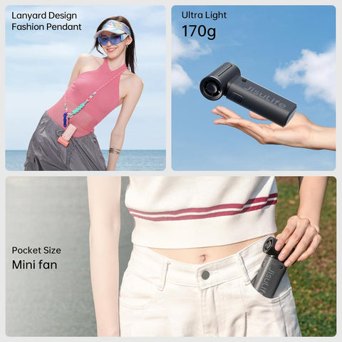 Portable Turbo Handheld Fan 5000mAh 5 Speed