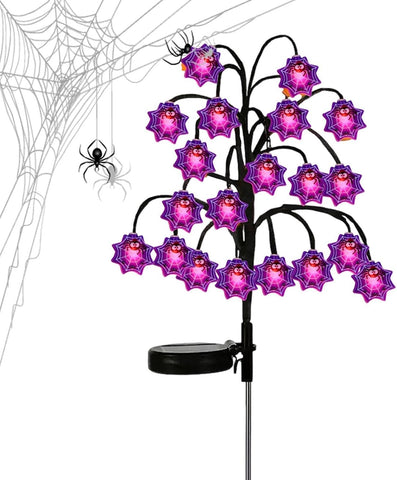 Halloween Solar Lights Stake, LED Tree Stump Garden, Outdoor Pathway Decor
