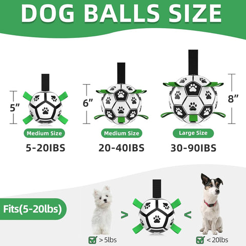 Small Dog Soccer Ball Toy – Interactive & Floating Small Medium Breed, Indoor & Outdoor (5 Inch)