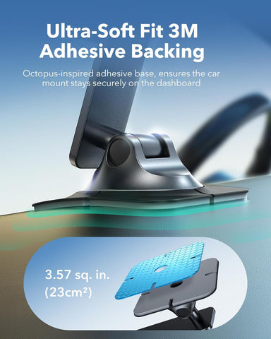 ESR Qi2 15W MagSafe Car Mount Charger Black for iPhone & Galaxy