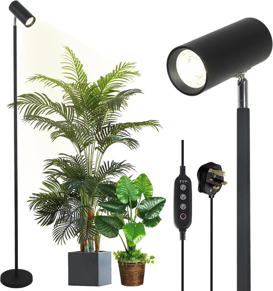 Grow Lights for Indoor Plants, LED Grow Lights Full Spectrum, Tall Plant Light for Indoor Growing with 20W COB Plant Light Bulb, 4/8/12H Timer, Growth Stand Floor Lamp for Large Plant Seedling