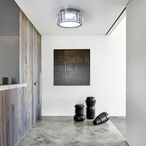 Modern Crystal Ceiling Light Flush Mount LED Fixture for Home