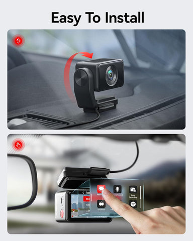 REDTIGER A4 4K Front and Rear Dash Cam with GPS & WiFi
