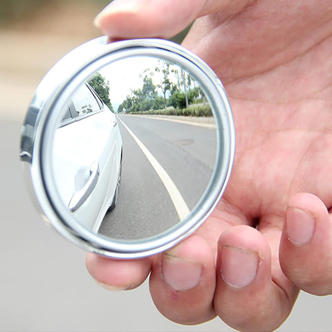 2 Pcs Silver 360° Rotating Blind Spot Mirrors | HD Wide Angle Car Mirrors