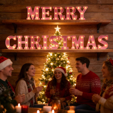 Pink LED Letter I Light – Warm Battery-Powered Night Light