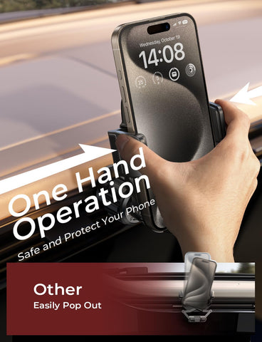 LISEN Phone Holder for Cars – 360° Adjustable Long Arm Air Vent Mount, Universal Car Phone Holder for iPhone & Samsung, Pink