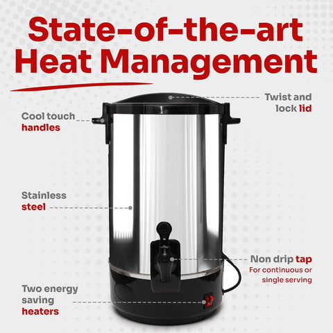 Made Safer 16L Hot Water Urn – Low Energy Boiling Water Dispenser for Tea & Hot Drinks – Versatile & Efficient – UK Design
