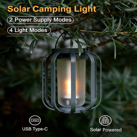 2 Pack LED Solar Light with Flickering Flame Effect and Waterproof Design for Garden Pathway Lighting Solar
