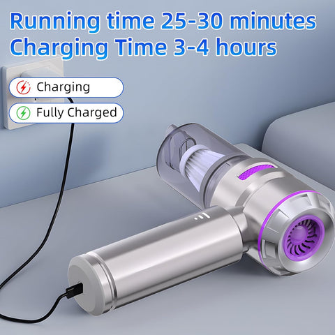 Higoom 4-in-1 Cordless Handheld Vacuum Cleaner 22000PA | Mini Car Vacuum & Dust Blower | Rechargeable 6000mAh Battery