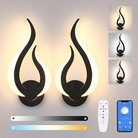 Smart LED Wall Light - App & Remote Control with Voice Control & Timer