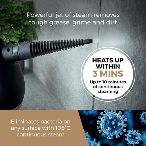 Tower THS10 Handheld Steam Cleaner – 1050W, 250ml