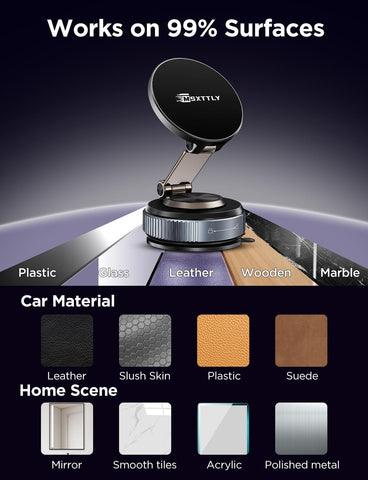 MSXTTLY Car Phone Holder Vmag-S2 – Magnetic 360° Rotation