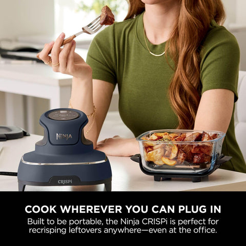 CRISPi 3.8L Portable Air Fryer 4-in-1 | Air Fry, Roast, Keep Warm & Recrisp | Compact Space-Saving Design | 1700W