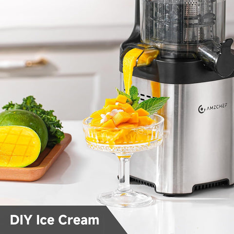 Cold Press Juicer 1.8L 142mm Chute Slow Masticating Machine