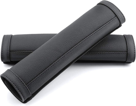 COFIT Car Seat Belt Pads – Microfiber Leather Shoulder Strap Covers – Black (2 Pack)