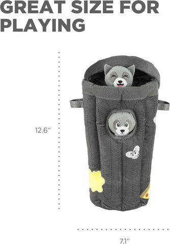 Hide A Raccoon Plush Dog Puzzle Toy
