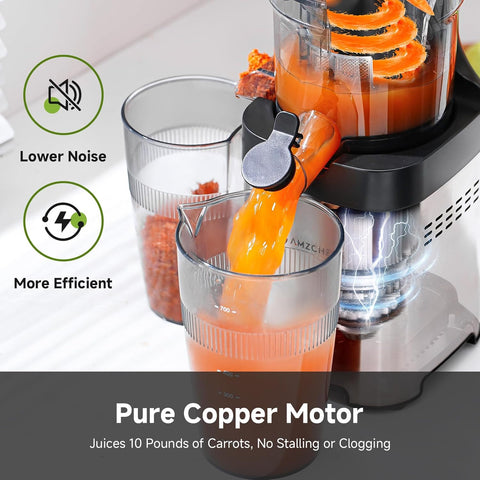 Cold Press Juicer Machine 126mm Large Chute Stainless Steel