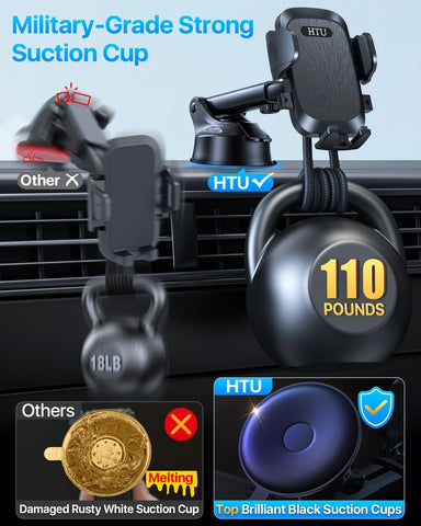2025 Military-Grade Car Phone Holder 110LBS Suction Mount