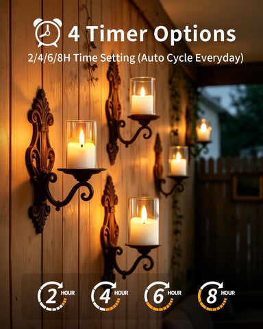 6 Pack Small Rechargeable Acrylic Flameless Candles with Remote Timer 4 x 6.5cm LED Tea Light Flickering Votive Mini Candles Battery Operated for Home Table Halloween Party Wedding Decor