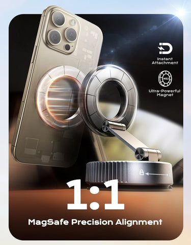 Mohard 2025 Magnetic Phone Holder for Cars Black | Nano Gel + Vacuum Suction Mount