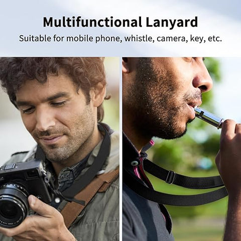 CACOE Universal Mobile Phone Chain with Adjustable Lanyard Black(2 Pcs)