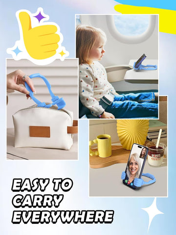 Macaron Blue Thumbs Up Phone Stand – 360° Rotating Lazy Desk Holder