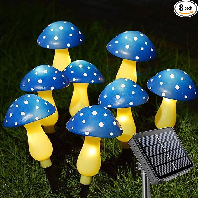 Buy Modern LED Solar Powered Mushroom String Lights In UK - Shop Now!