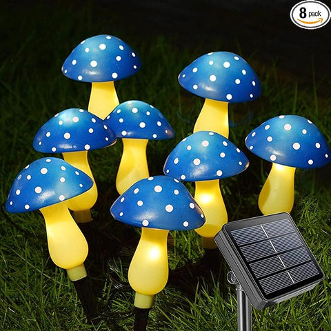 Solar Garden Mushroom Fairy Lights for Outdoor Use


