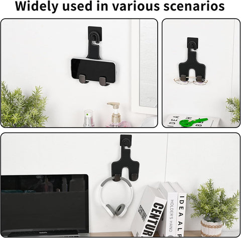 Car Bag Hooks, 2 Pack Leather Headrest Bracket Auto Storage Hook