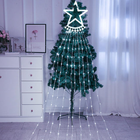 350 LED Outdoor Christmas Tree Lights with Star – Pure White
