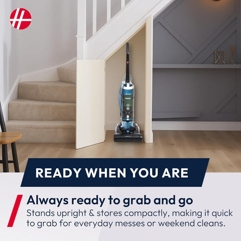 Hoover Breeze EVO Bagless Upright Vacuum Cleaner – Black & Turquoise