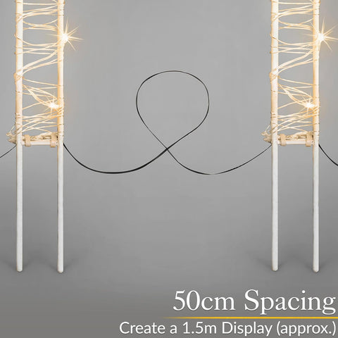Candy Cane Micro LED Path Lights 30cm – Warm White