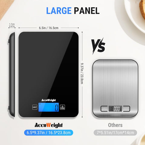 CK780 Bluetooth Kitchen Scale – 5kg/11lb Smart Food Scale with Nutrition Calculator, Backlit LCD & Batteries Included