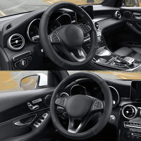COFIT Microfiber Leather Steering Wheel Cover Black
