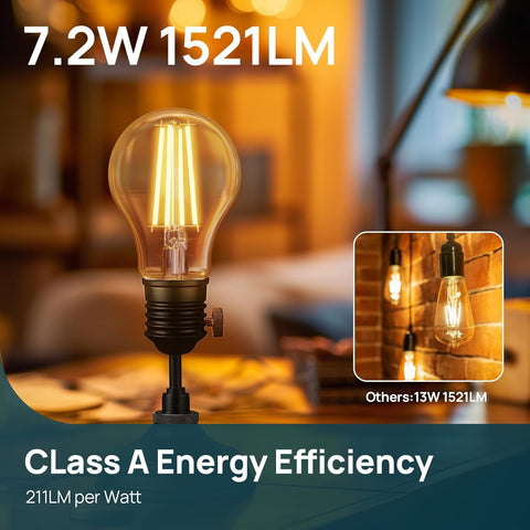 E27 LED Filament Bulb 7.2W 100W Equivalent Warm White