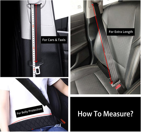 Extra Long Soft Seatbelt Covers 27cm Brown – 2pcs Set