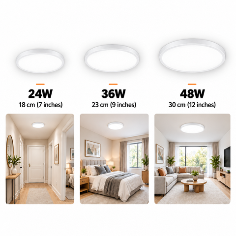 48W Round LED Ceiling Light – Flush Mount Modern Ceiling Lamp for Bedrooms, Living Rooms, Kitchens & Hallways - A warmer way to light the rooms you actually relax in