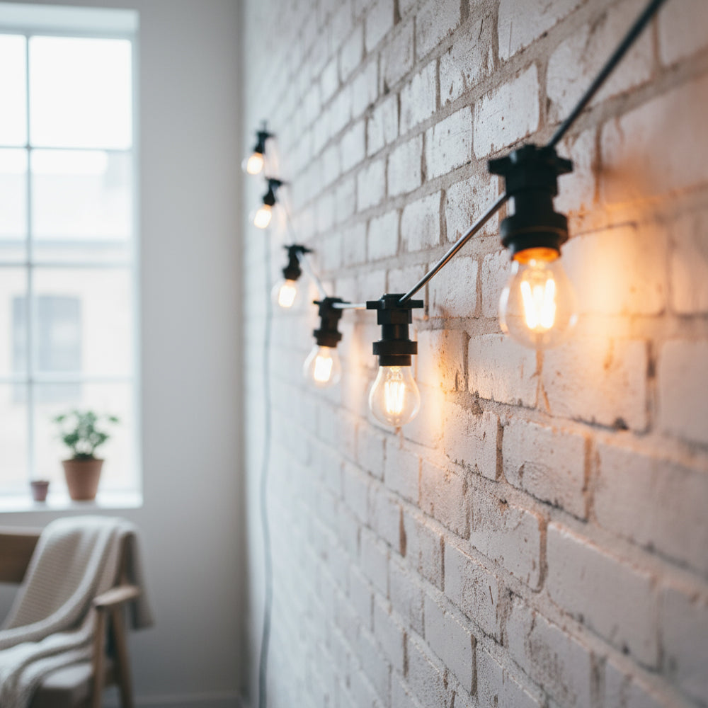 Festoon Lights 48FT Outdoor Waterproof 15 LED Filament Bulbs