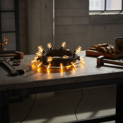 7.5M Outdoor Festoon Lights With 13 Shatterproof Bulb
