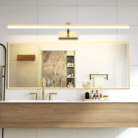 Dimmable LED Picture Lights 80CM Bathroom Vanity Light Fixture Ajustable Gold Indoor Lighting Wall Sconce Hotel Bedside 3000K/4500K/6000K Reading Lamp Display Lamps 16W