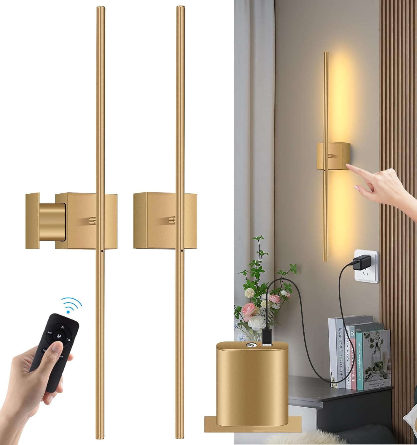 Buy 80CM LED Battery Operated Indoor Wall Lamp in UK - Shop Now!