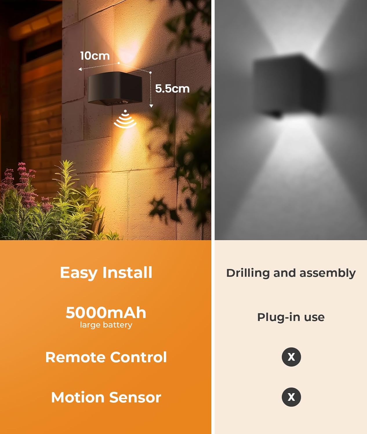 Buy Indoor LED Up and Down Motion Sensor Wall Light In UK - Shop Now