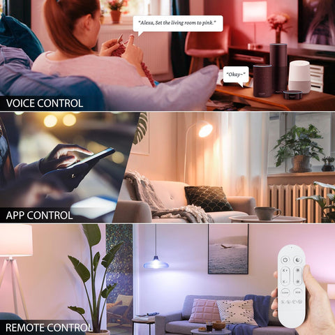 Smart Filament Light Bulb,Alexa Dimmable LED Color Changing Light Filament Bulb,E27 WiFi RGB Smart Filament Bulb,Compatible with Alexa,Echo,Google Assistant Include Remote Control(6.3W,470LM)