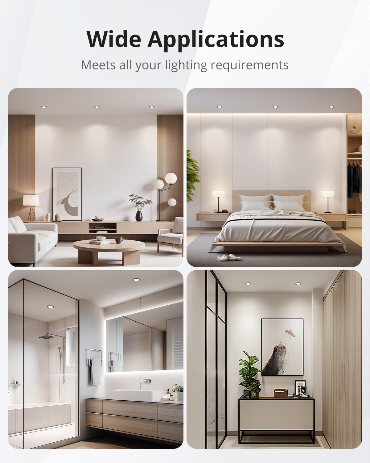 IP65 LED Downlights Ceiling, Black Spotlights 5W 4000K, 10 Pack | Bathroom Downlights, Neutral White 400LM, 68-80Mm Cut Out, 35Mm Ultra-Slim, LED Spot Lights for Kitchen Bedroom Living Room